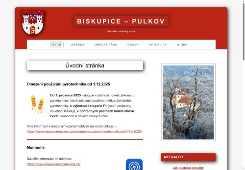 Zobrazit webové stránky Obecní úřad Biskupice-Pulkov