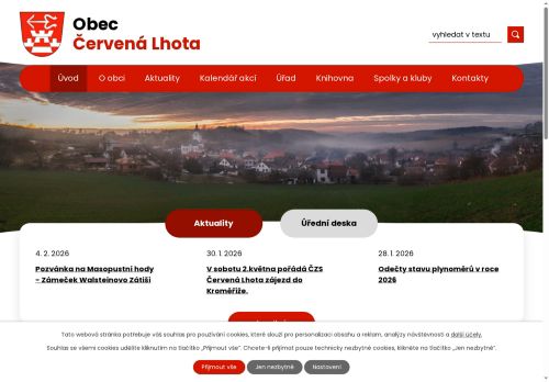 Zobrazit webové stránky Obecní úřad Červená Lhota