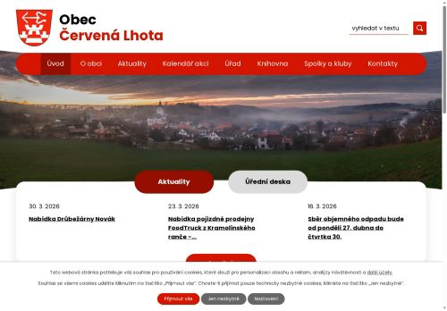 Zobrazit webové stránky Obecní úřad Červená Lhota