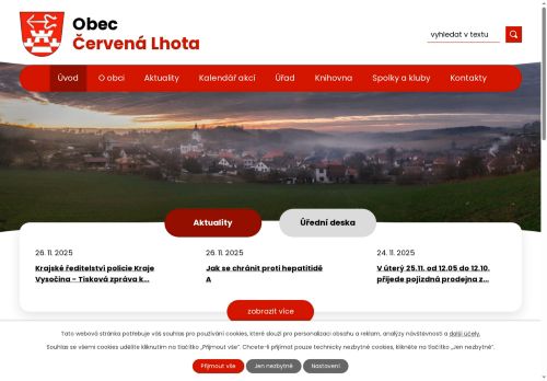 Zobrazit webové stránky Obecní úřad Červená Lhota