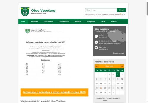 Zobrazit webové stránky Obecní úřad Vysočany