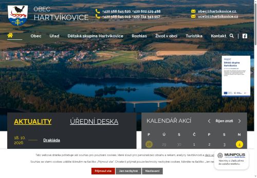 Zobrazit webové stránky Obecní úřad Hartvíkovice