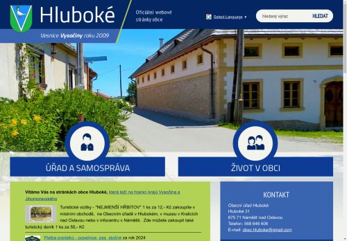 Zobrazit webové stránky Obecní úřad Hluboké