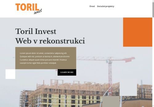 Webové stránky Toril Invest, a.s., Poříčany