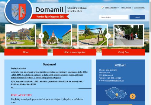 Zobrazit webové stránky Obecní úřad Domamil