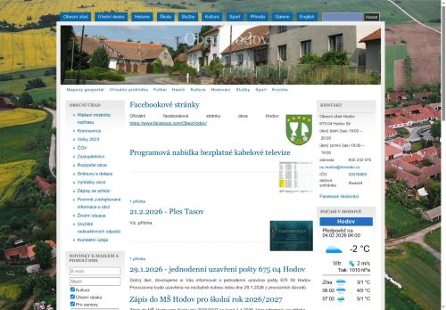 Zobrazit webové stránky Obecní úřad Hodov