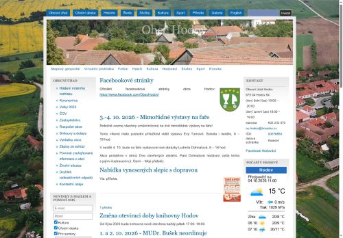 Zobrazit webové stránky Obecní úřad Hodov