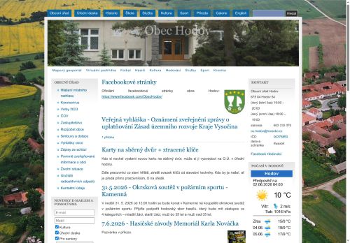Zobrazit webové stránky Obecní úřad Hodov
