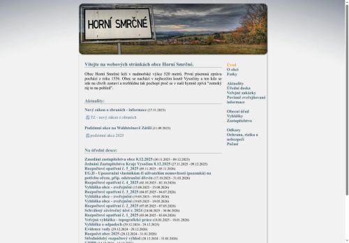 Zobrazit webové stránky Obecní úřad Horní Smrčné