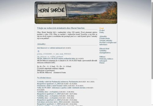 Zobrazit webové stránky Obecní úřad Horní Smrčné