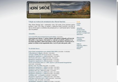Zobrazit webové stránky Obecní úřad Horní Smrčné