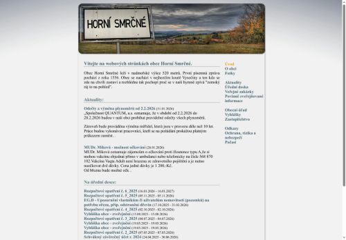 Zobrazit webové stránky Obecní úřad Horní Smrčné