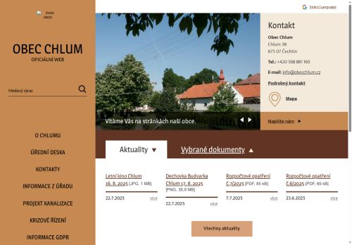 Zobrazit webové stránky Obecní úřad Chlum
