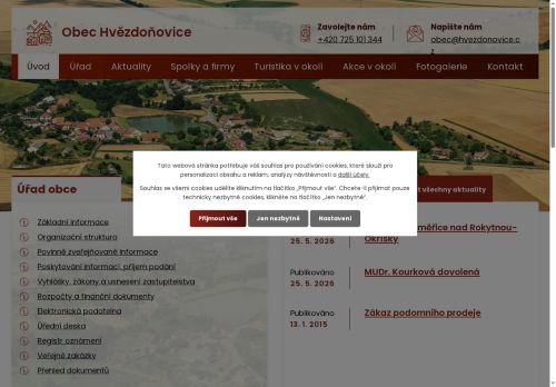 Zobrazit webové stránky Obecní úřad Hvězdoňovice