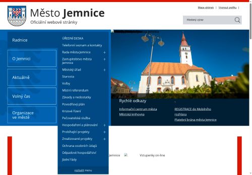 Zobrazit webové stránky Městský úřad Jemnice