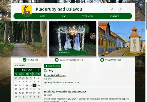 Zobrazit webové stránky Obecní úřad Kladeruby nad Oslavou