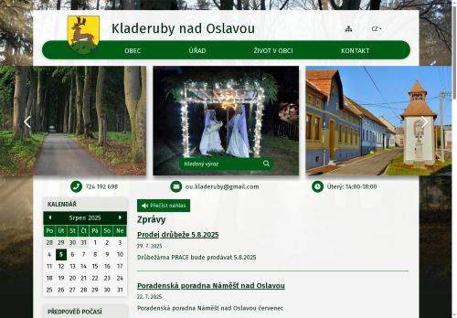Zobrazit webové stránky Obecní úřad Kladeruby nad Oslavou