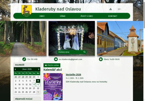 Zobrazit webové stránky Obecní úřad Kladeruby nad Oslavou