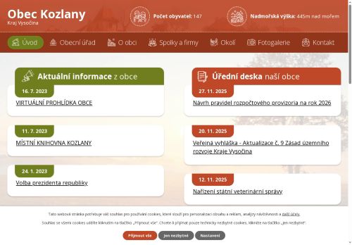 Zobrazit webové stránky Obecní úřad Kozlany