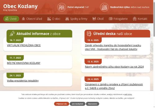 Zobrazit webové stránky Obecní úřad Kozlany