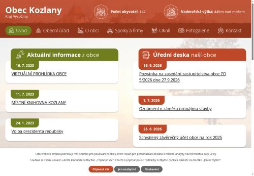 Zobrazit webové stránky Obecní úřad Kozlany