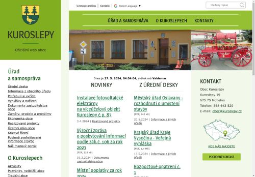 Zobrazit webové stránky Obecní úřad Kuroslepy