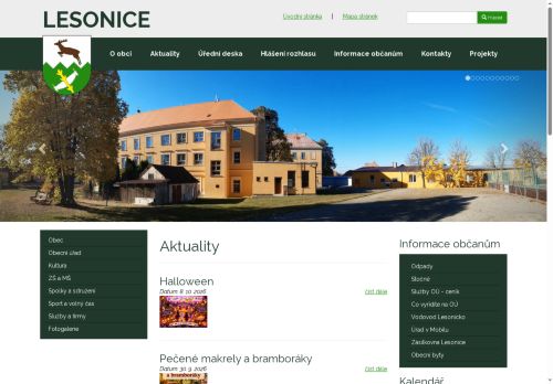 Zobrazit webové stránky Obecní úřad Lesonice