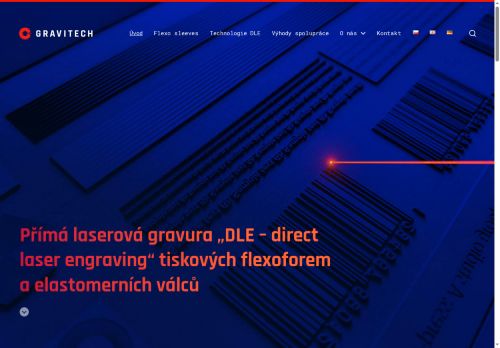 Webové stránky GRAVITECH s.r.o., Vyškov