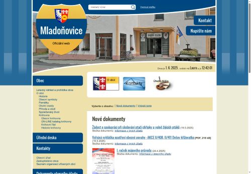 Zobrazit webové stránky Obecní úřad Mladoňovice