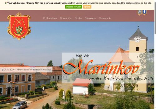 Zobrazit webové stránky Obecní úřad Martínkov