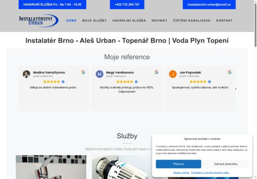 Zobrazit webové stránky Instalatér Brno - Aleš Urban