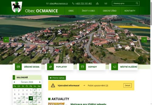 Zobrazit webové stránky Obecní úřad Ocmanice