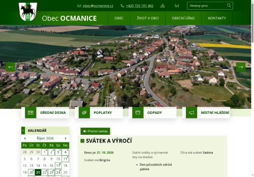Zobrazit webové stránky Obecní úřad Ocmanice