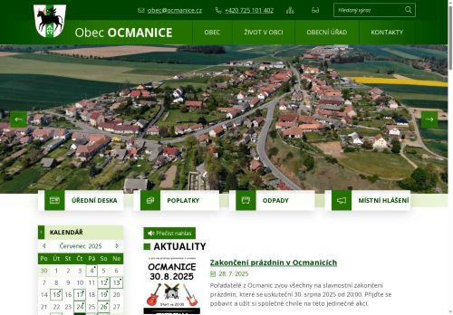 Zobrazit webové stránky Obecní úřad Ocmanice