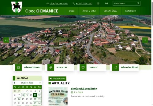 Zobrazit webové stránky Obecní úřad Ocmanice