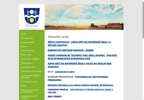 Zobrazit webové stránky Obecní úřad Odunec
