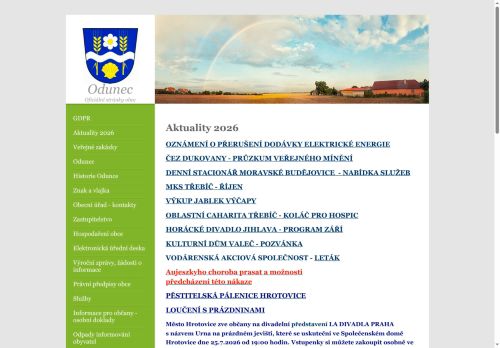 Zobrazit webové stránky Obecní úřad Odunec