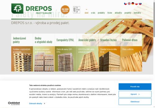 Webové stránky DREPOS s.r.o., Pustiměř