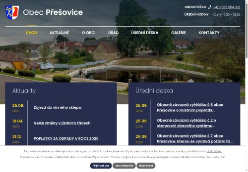 Zobrazit webové stránky Obecní úřad Přešovice