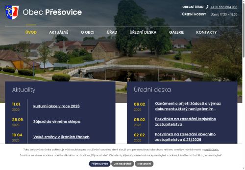 Zobrazit webové stránky Obecní úřad Přešovice