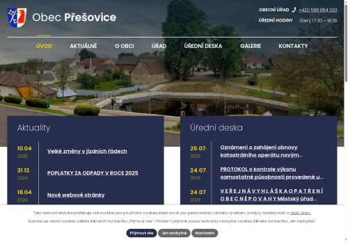 Zobrazit webové stránky Obecní úřad Přešovice