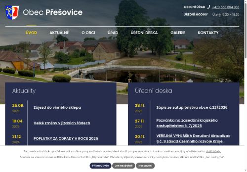 Zobrazit webové stránky Obecní úřad Přešovice