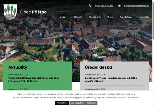 Zobrazit webové stránky Obecní úřad Příštpo