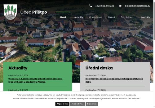 Zobrazit webové stránky Obecní úřad Příštpo