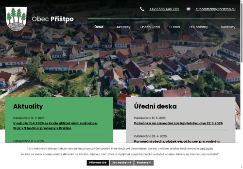 Zobrazit webové stránky Obecní úřad Příštpo