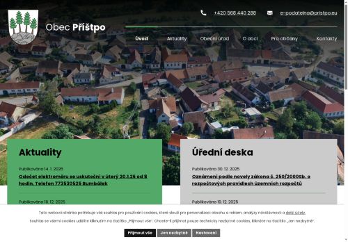 Zobrazit webové stránky Obecní úřad Příštpo