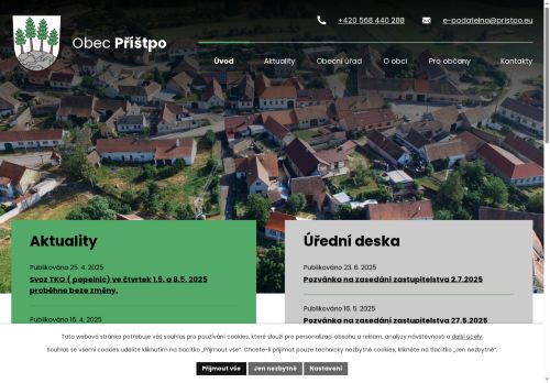 Zobrazit webové stránky Obecní úřad Příštpo