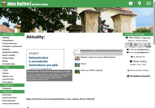 Zobrazit webové stránky Obecní úřad Račice