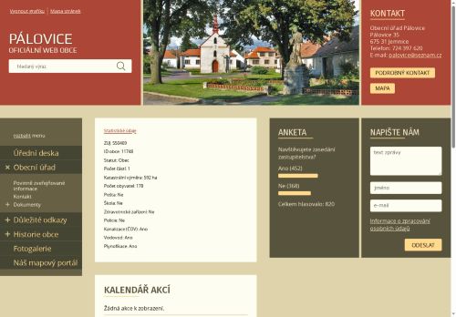 Zobrazit webové stránky Obecní úřad Pálovice