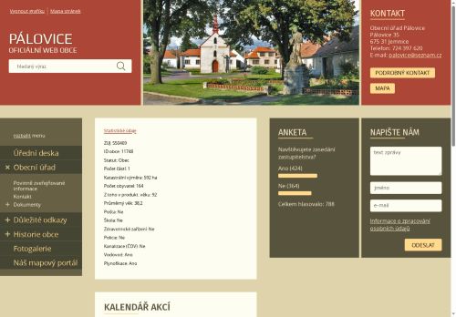 Zobrazit webové stránky Obecní úřad Pálovice